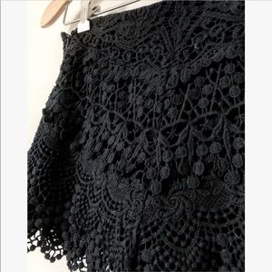 Urban Outfitters black crochet lace shorts